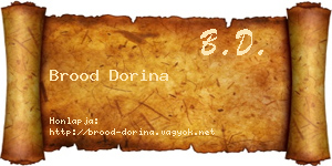 Brood Dorina névjegykártya